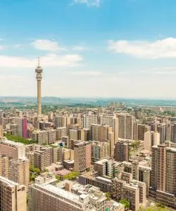 Ein schöner Blick auf Johannesburg