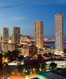 A beautiful view of George Town serviced by Penang International Airport