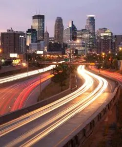 A beautiful view of Minneapolis serviced by Minneapolis-Saint Paul International Airport