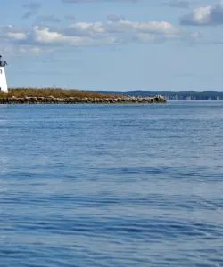 A beautiful view of New Bedford serviced by New Bedford Regional Airport.