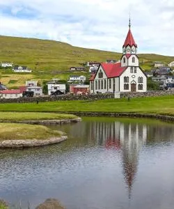 A beautiful view of Sandavágur – a popular city among our users