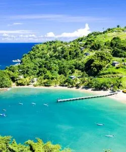 A beautiful view of Scarborough serviced by Tobago Airport