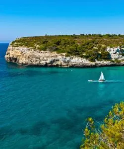 A beautiful view of Cala Romantica.