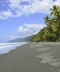 A beautiful view of Puerto Jiménez serviced by Puerto Jimenez Airport