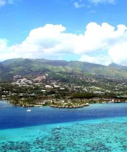 A beautiful view of Papeete serviced by Fa'a'ā International Airport