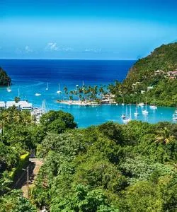 Una bonita panorámica de Bahía Marigot