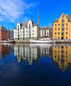 Uma bela vista de Ålesund – perto do Aeroporto Ålesund - Vigra