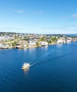 A beautiful view of Kristiansund serviced by Kristiansund Airport, Kvernberget.