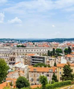 A beautiful view of Pula serviced by Pula Airport