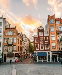 Uma bela vista de Amesterdão – perto do Aeroporto de Schiphol