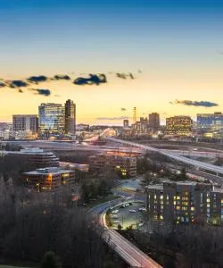 A beautiful view of Tysons Corner.