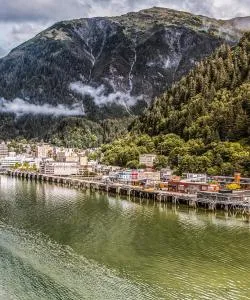A beautiful view of Juneau serviced by Juneau International Airport.