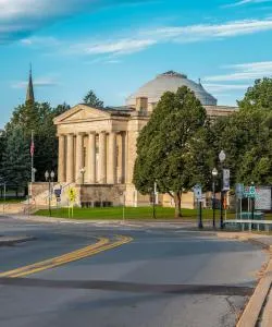 A beautiful view of Plattsburgh serviced by Plattsburgh International Airport