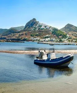 A beautiful view of Skiros serviced by Skyros Island National Airport