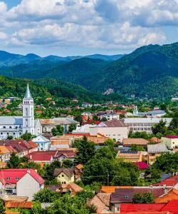 A beautiful view of Baia Mare serviced by Baia Mare International Airport