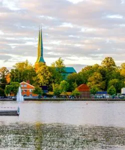 A beautiful view of Växjö serviced by Växjö Airport