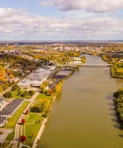 A beautiful view of Saginaw serviced by MBS International Airport.