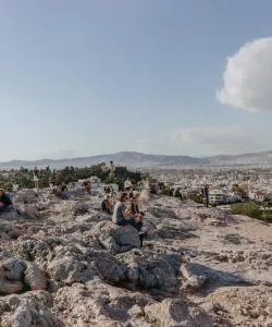 A beautiful view of Athens serviced by Elefthérios Venizélos Airport.
