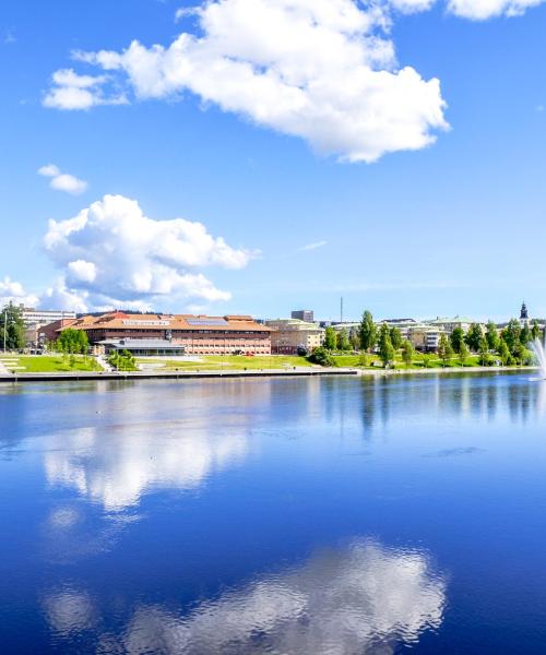 Piękny widok na miasto Skellefteå
