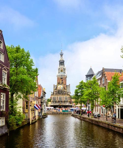 Alkmaar şehrinden güzel bir manzara