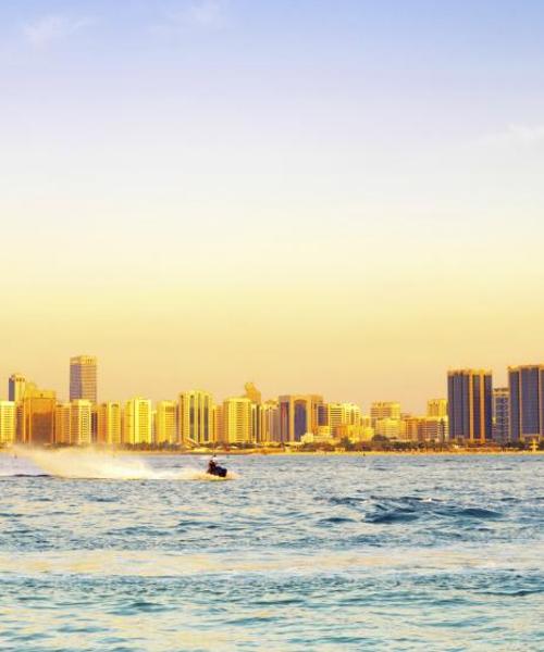 A beautiful view of Abu Dhabi serviced by Abu Dhabi International Airport