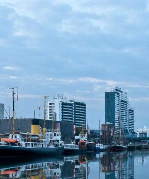 Kaunis näkymä kaupunkiin Bremerhaven