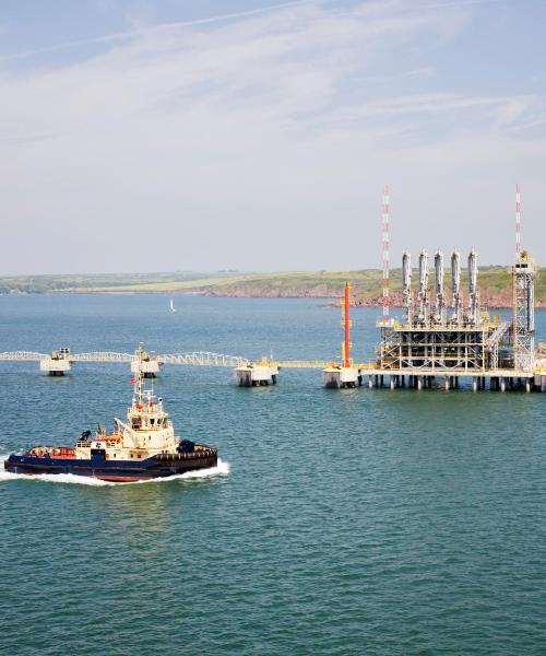 Una bellissima vista di Pembroke Dock