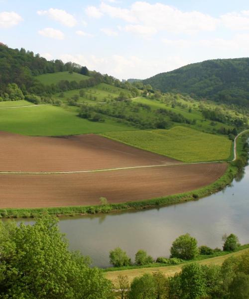 Kaunis näkymä kaupunkiin Rheine