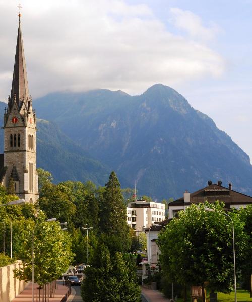 Krásný pohled na město Vaduz