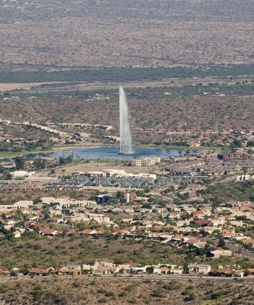 A beautiful view of Fountain Hills.