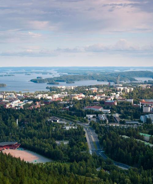 A beautiful view of Kuopio serviced by Kuopio Airport