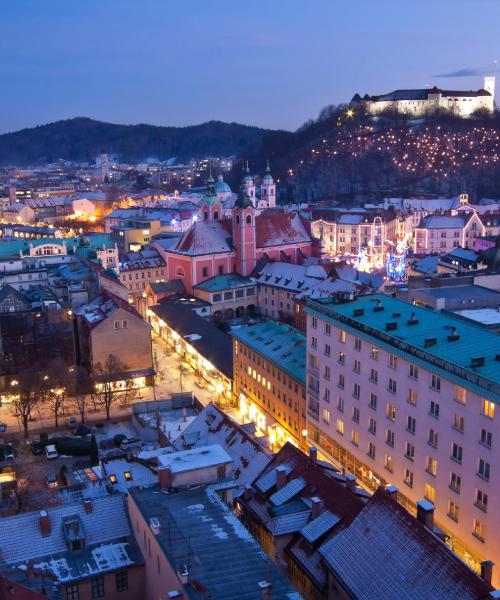 Čudovit pogled na mesto Ljubljana