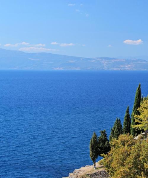 A beautiful view of Ohrid serviced by Ohrid Airport.