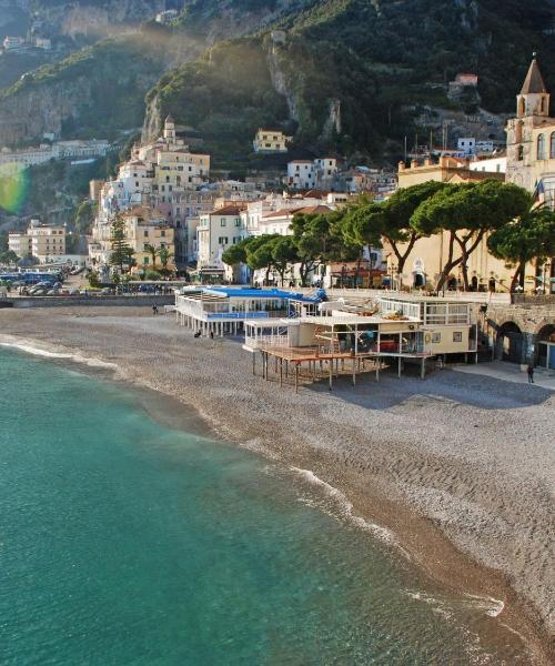 Piękny widok na miasto Amalfi