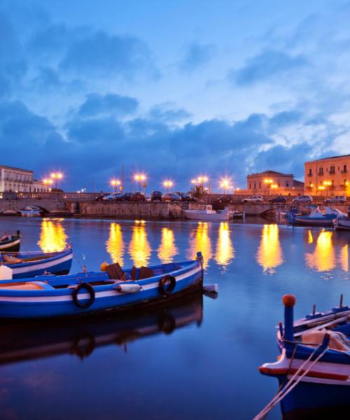 Uma bela vista de Siracusa