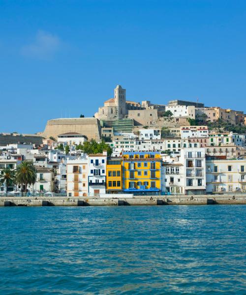 A beautiful view of Ibiza Town – a popular city among our users