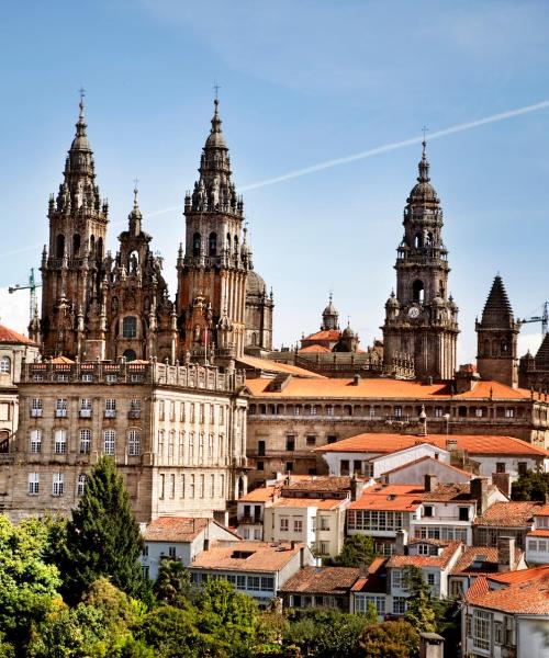 Una panoràmica bonica de Santiago de Compostel·la