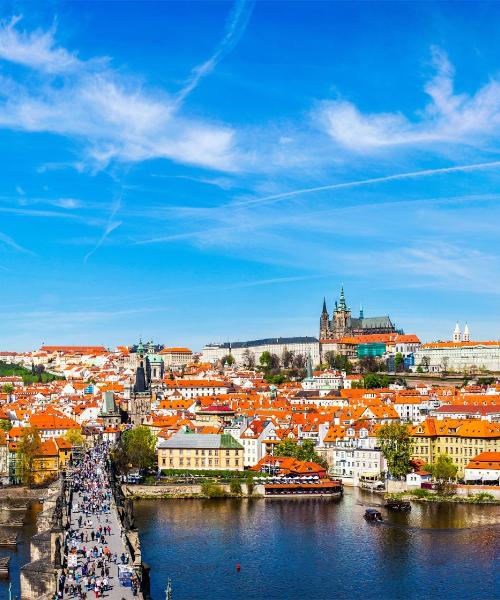 Krásný pohled na město Praha