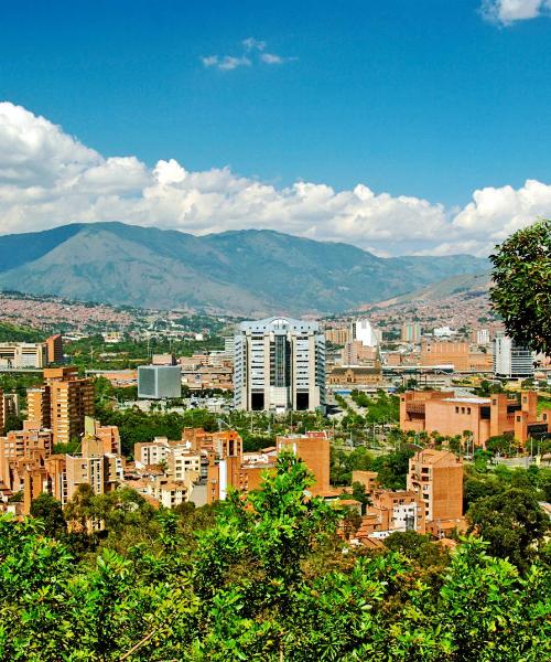 A beautiful view of Medellín serviced by Olaya Herrera Airport.