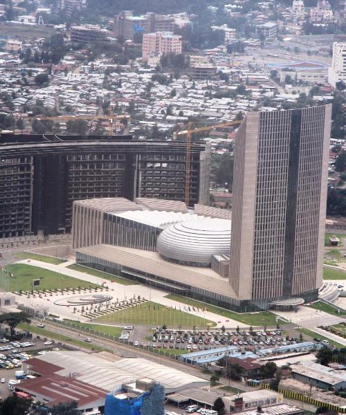 Una bonita panorámica de Addis Abeba