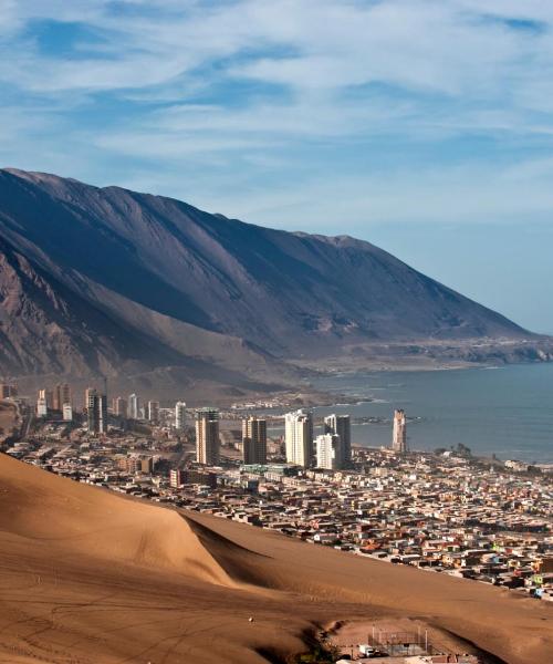 A beautiful view of Iquique serviced by Diego Aracena International Airport.