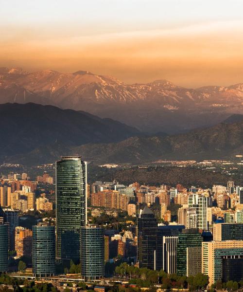 Kaunis näkymä kaupunkiin Santiago