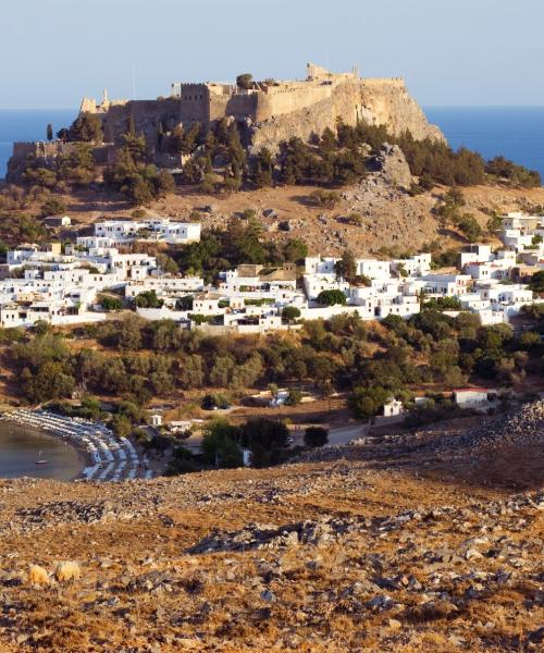 Lindos şehrinden güzel bir manzara