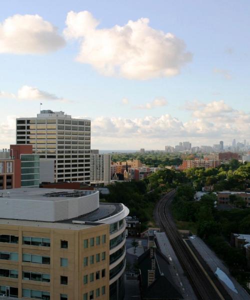 Una bonita panorámica de Evanston