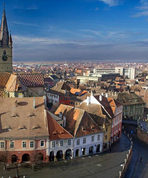 Una bellissima vista di Sibiu