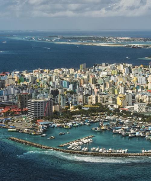 Una bonita panorámica de Male, una ciudad popular entre nuestros usuarios