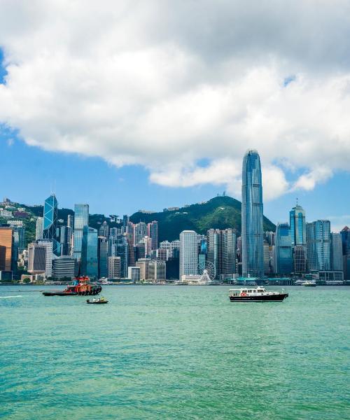 Uma bela vista de Hong Kong