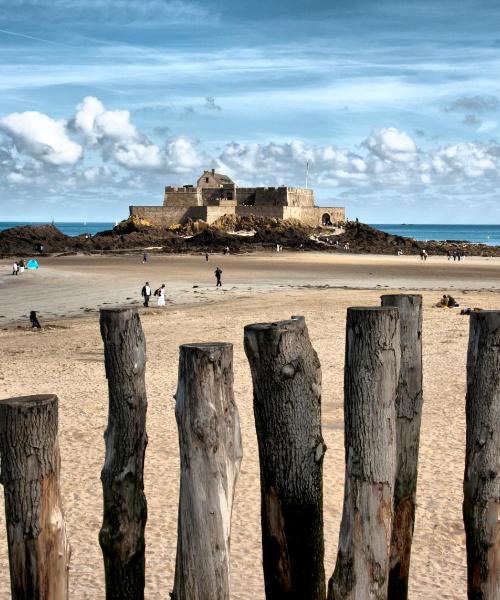 Saint-Malo şehrinden güzel bir manzara