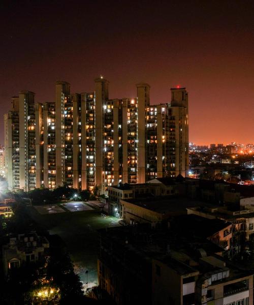 Piękny widok na miasto Gurgaon