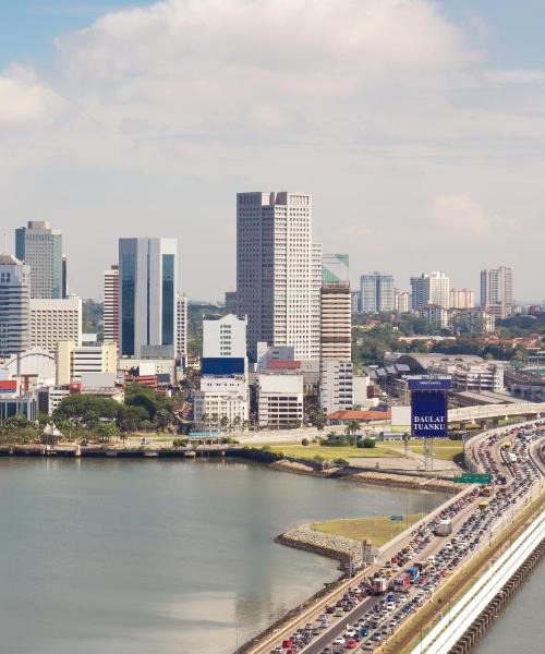 Krásný pohled na město Johor Bahru